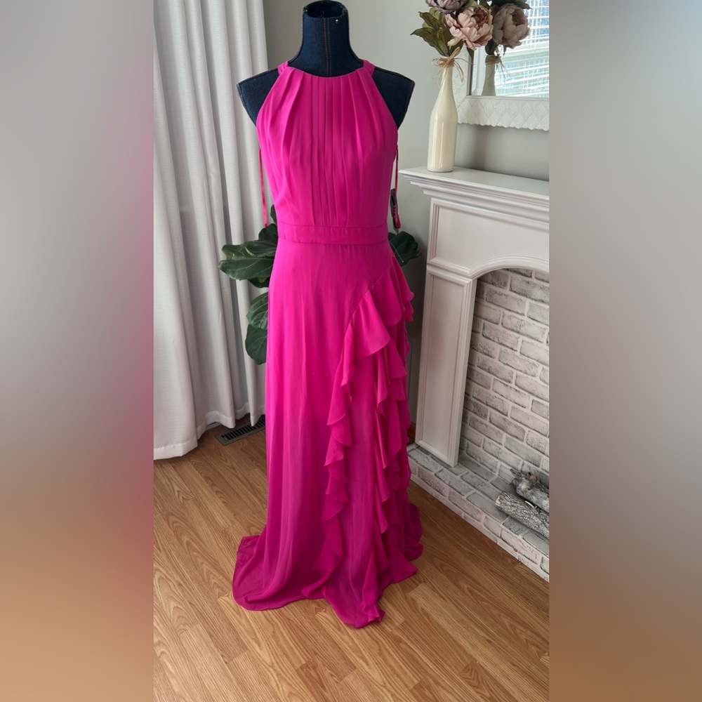 Pink formal maxi dress prom